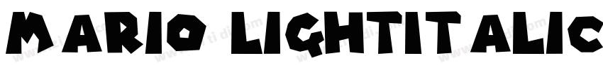 Mario LightItalic字体转换